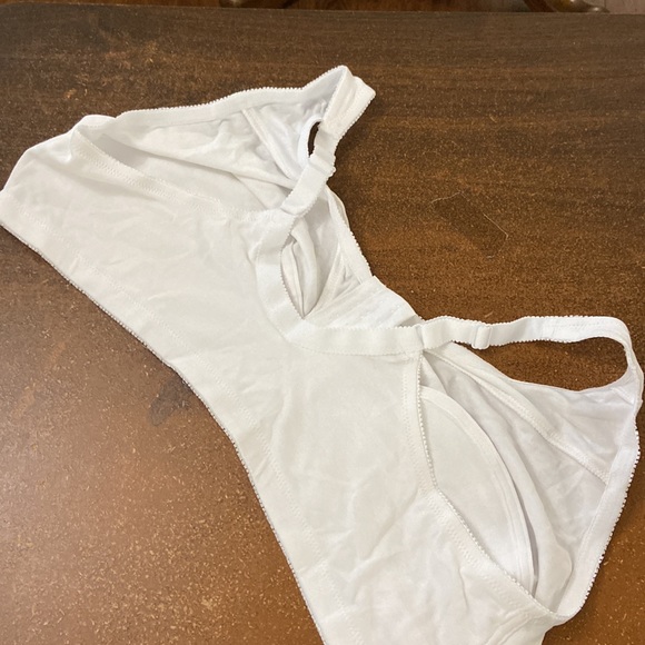New Cotton Front Close Wireless Bra Comfort Choice Woman Within White Size 38DDD - Picture 2 of 3